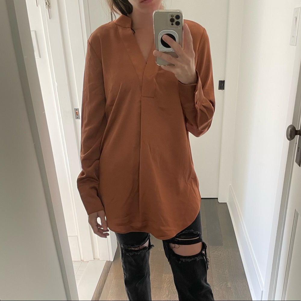 NWT H&M Burnt Orange Satin Top